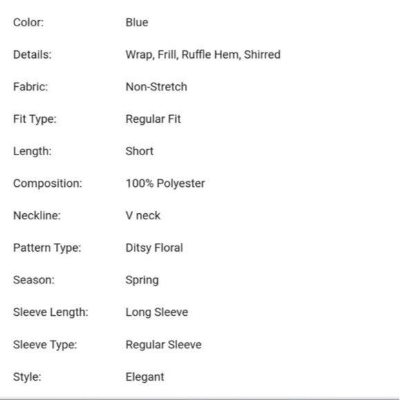 ELEGANT BLUE WRAP DRESS IN FLORAL - Picture 6 of 6